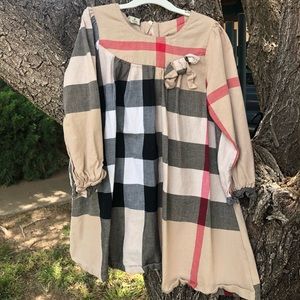 Girls plaid dress 6